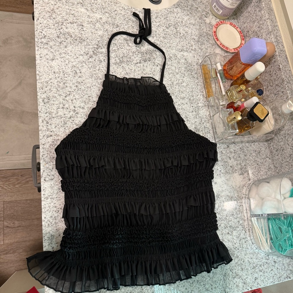 Sunday in Brooklyn Ruffle Halter Tank Top - Picture 4 of 8